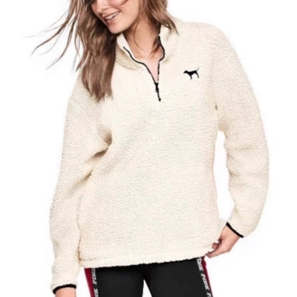 Victoria's Secret Sherpa
Boyfriend Quarter Zip Sz Large